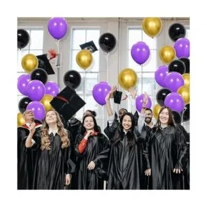 Kit de guirnalda de globos de color morado y dorado y_4