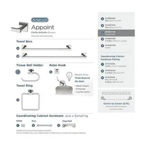 Amerock Soporte de papel higiénico cromado para colocar_4
