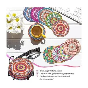 Juego de posavasos de pintura de diamantes 10 posavasos_4