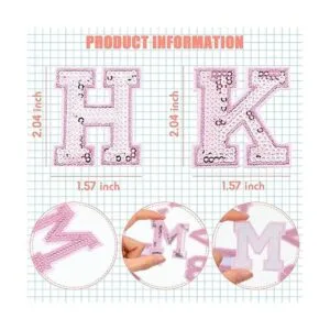 54 parches termoadhesivos con brillantina para planchar en_2
