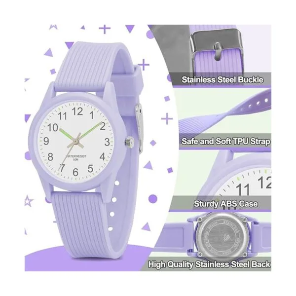 Relojes analógicos para niños y niñas de 50 pies_3