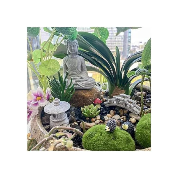 Accesorios de jardín Zen de Buda de meditación decoración_4