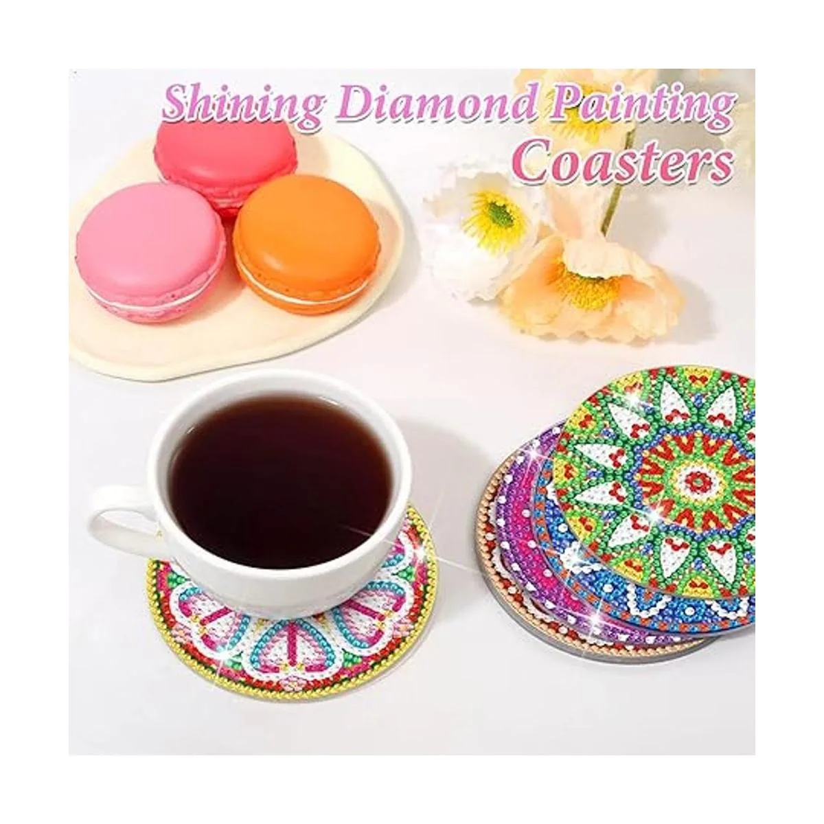 Juego de posavasos de pintura de diamantes 10 posavasos_6