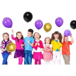 Kit de guirnalda de globos de color morado y dorado y_3