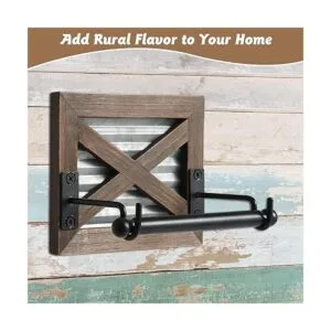 Portarrollos de papel higiénico de granja con metal_2