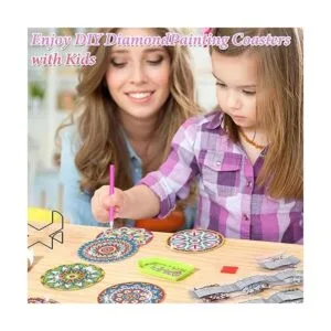 Juego de posavasos de pintura de diamantes 10 posavasos_7