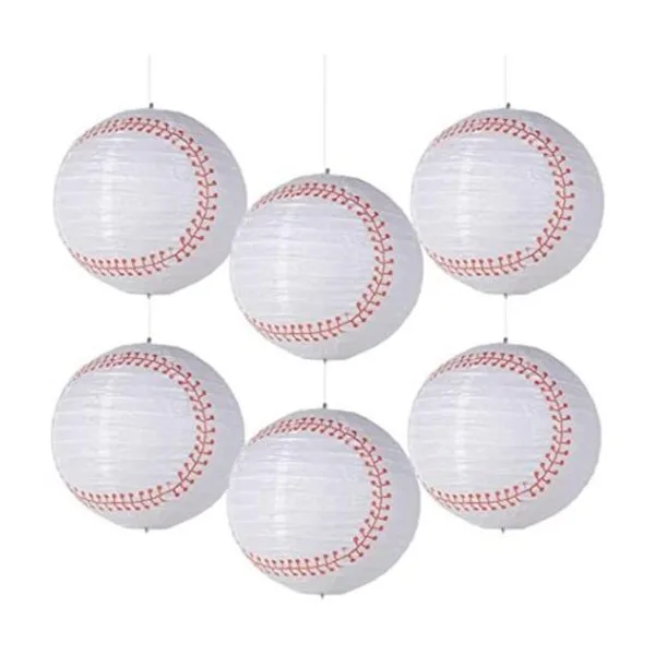 Easy Joy 8 Baseball Paper Lanterns Sports Team Party_1