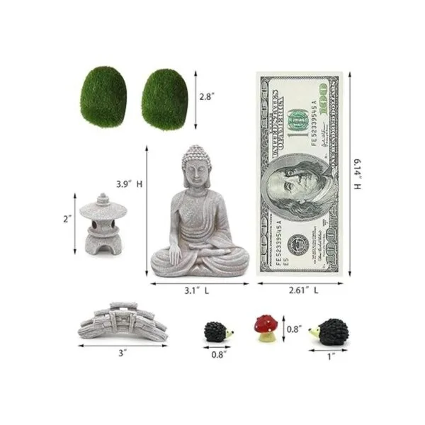 Accesorios de jardín Zen de Buda de meditación decoración_6
