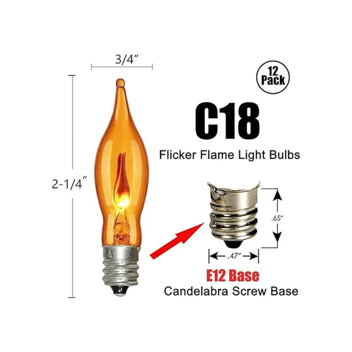 Bombillas de repuesto de llama parpadeante naranja_2