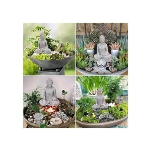 Accesorios de jardín Zen de Buda de meditación decoración_3