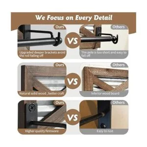 Portarrollos de papel higiénico de granja con metal_3