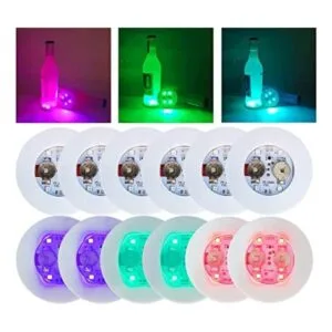 Posavasos LED paquete de 12 posavasos iluminados_1
