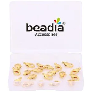 BEADIA Cierre de langosta chapado en oro de 18 quilates_4