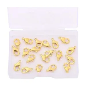 BEADIA Cierre de langosta chapado en oro de 18 quilates_5