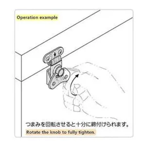 wan Pestillo giratorio de mariposa pequeño de acero_4