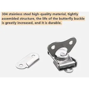 wan Pestillo giratorio de mariposa pequeño de acero_5