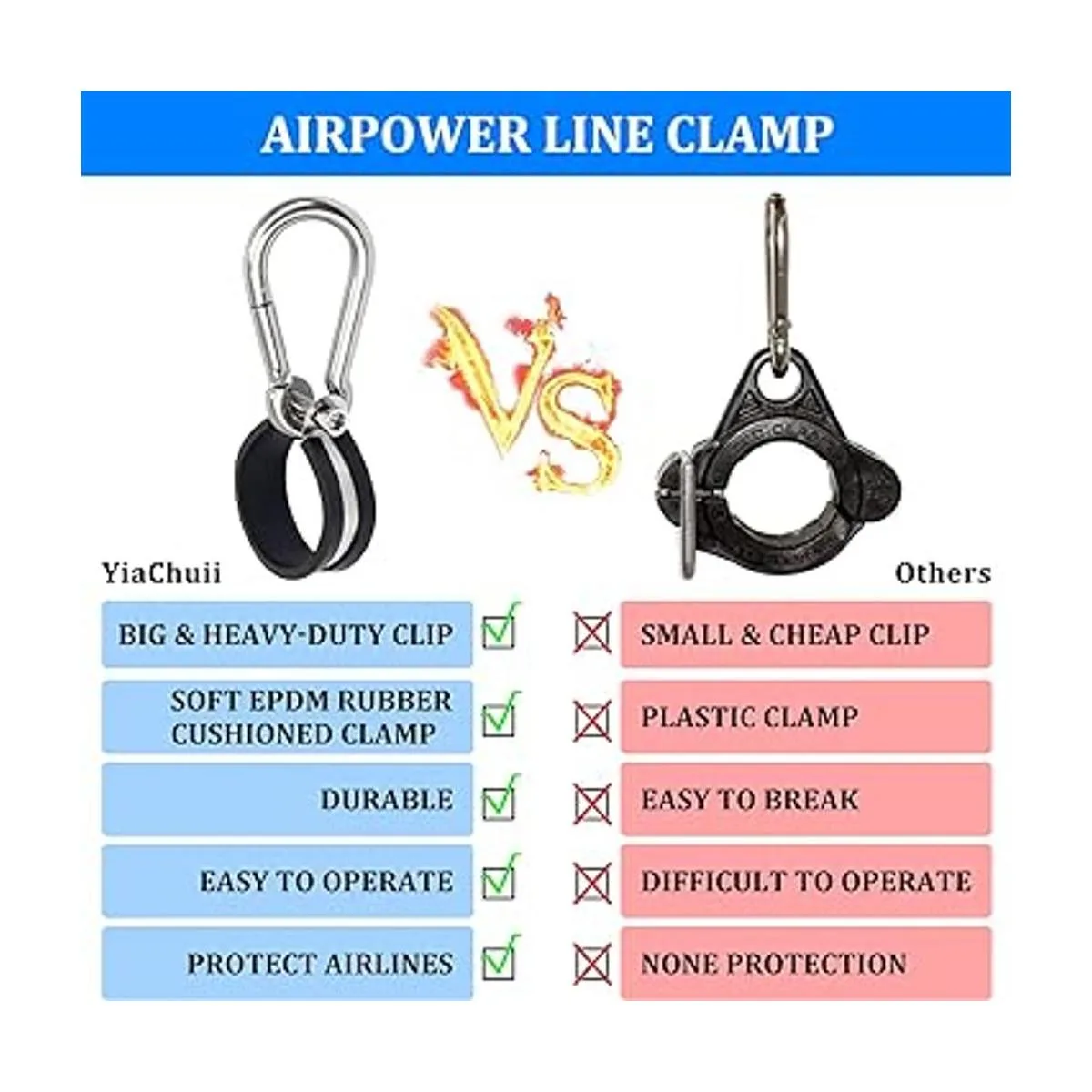 YiaChuii Paquete de 2 soportes de percha abrazaderas de_5