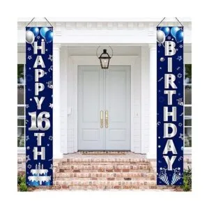 Decoración de pancarta para puerta de cumpleaños número_5