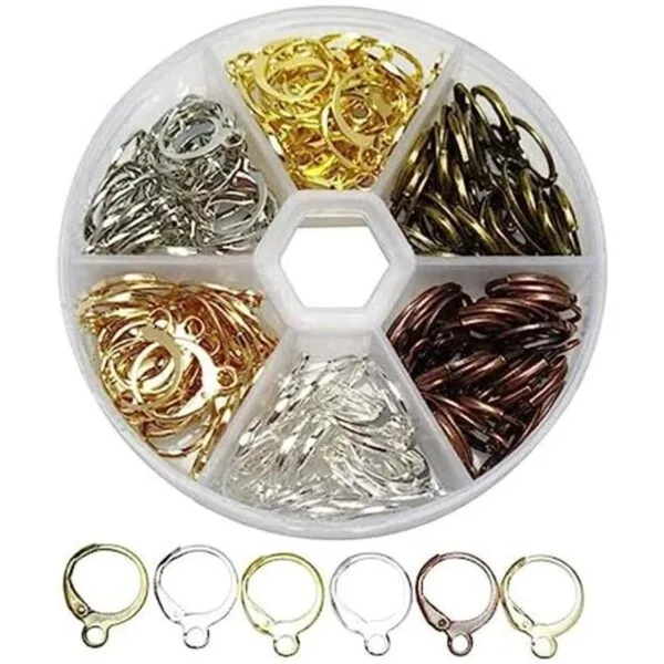 Chenkou Craft 180 aretes de aro redondos de 6 colores_1