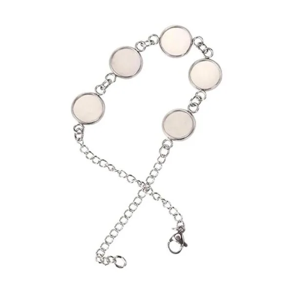 SHUNAE Juego de 5 pulseras redondas de acero inoxidable_6