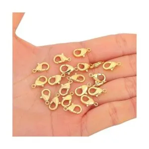 BEADIA Cierre de langosta chapado en oro de 18 quilates_3