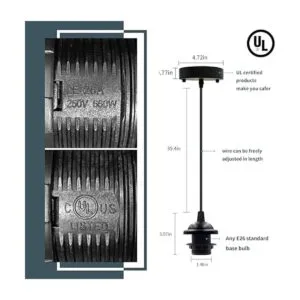 VTYXCTIGJ Mini kit de luz colgante industrial colgante_2