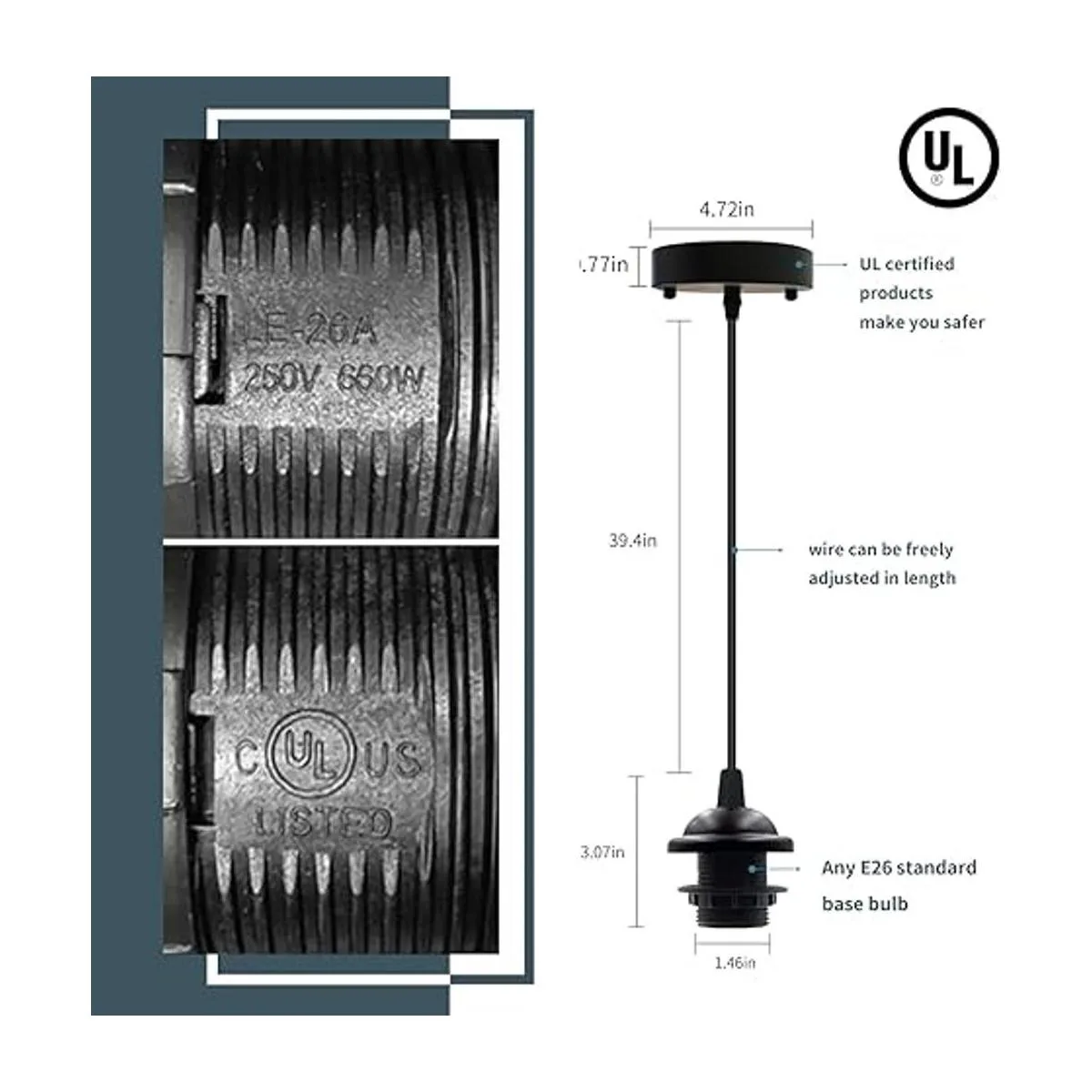 VTYXCTIGJ Mini kit de luz colgante industrial colgante_2