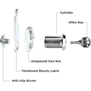 Fosiya Paquete de 5 cerraduras de aleación de zinc de 78_2