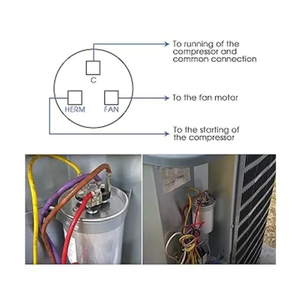 555 MFD uF 6 370440 VCA CBB65B Condensador redondo de_6