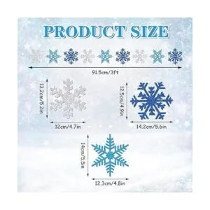 AnyDesign 54 guirnaldas de copos de nieve decoraciones de_2