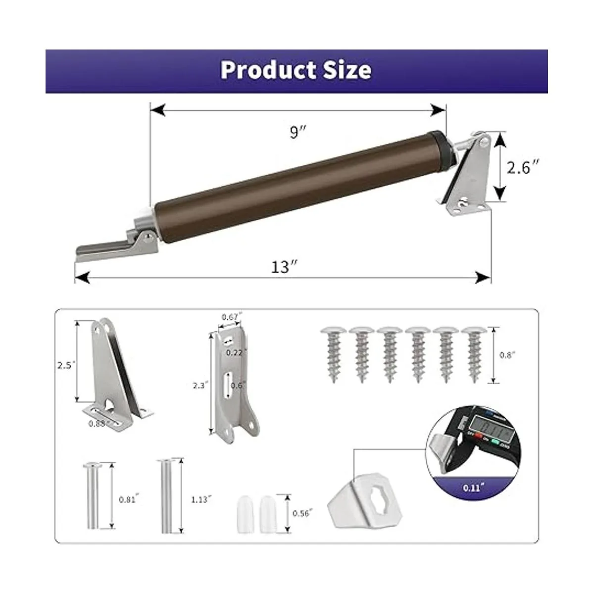 Cierrapuertas de pantalla soporte neumático ajustable_3