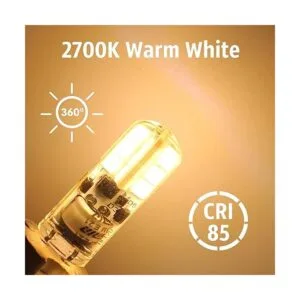 YUIIP Bombilla LED G4 de 2 W 12 V JC G4 Bi Pin Bulb_3