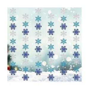 AnyDesign 54 guirnaldas de copos de nieve decoraciones de_1