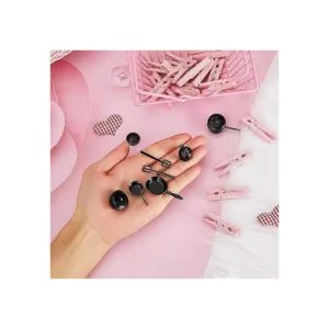 20 piezas de ollas y sartenes de metal en miniatura para_3