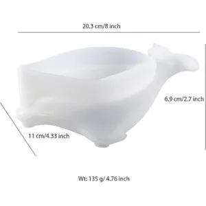 Soporte de jabón de delfín autodrenante molde de resina_3