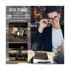 Kowauri Funda para Google Pixel 6A diseño clásico de piel_4