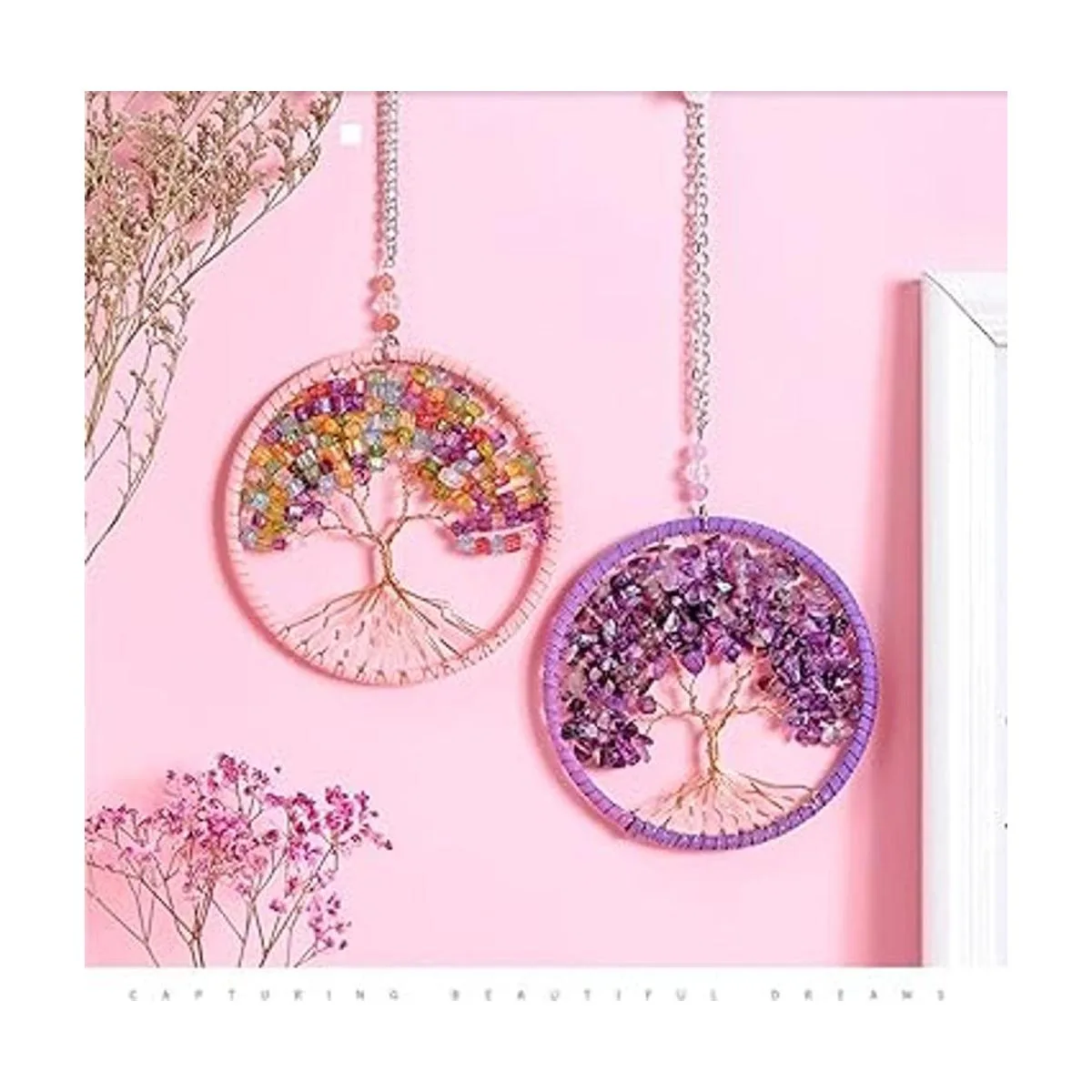 rbol de la vida colgante ornamento piedras de chakra_6