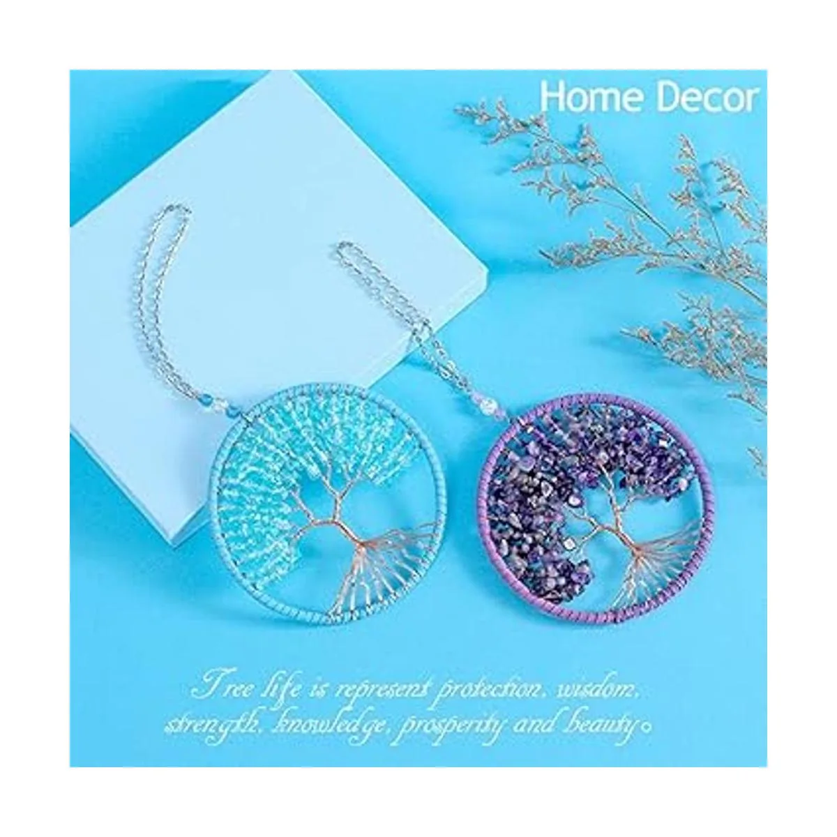 rbol de la vida colgante ornamento piedras de chakra_5
