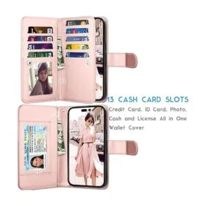 Tekcoo Funda tipo cartera compatible con iPhone 14 Pro_2