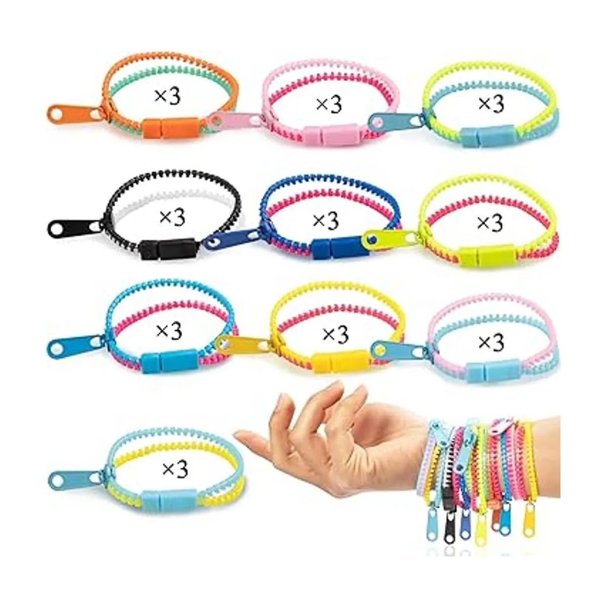 Juguetes para la ansiedad pulseras con cremallera para_2