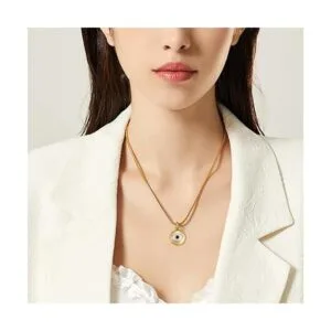 BENECREAT 10 dijes de esmalte de mal de ojo chapado en oro_6