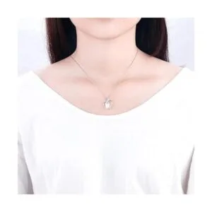 LGSY Colgante de plata de ley con forma de corazón de_6