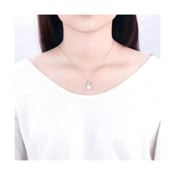 LGSY Colgante de plata de ley con forma de corazón de_6