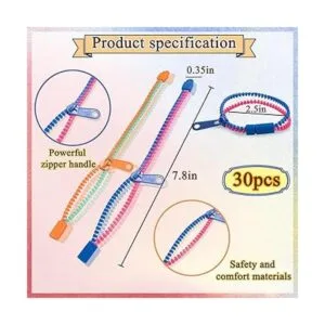 Juguetes para la ansiedad pulseras con cremallera para_4