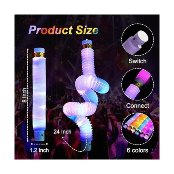 Tubos para ansiedad con luz para niños paquete de 12_5