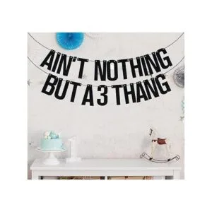 Aint Nothing But a 3 Thang Banner pancarta de 3er_2