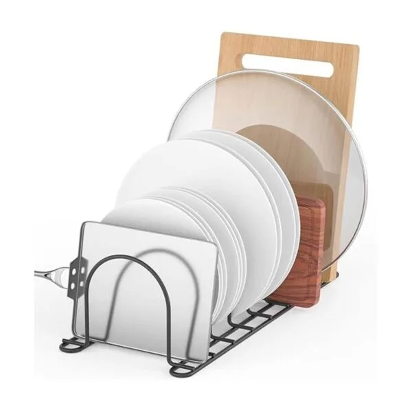 Organizador de tapas de olla soporte divisores de_3