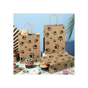 Blulu 20 bolsas de regalo con estampado de pata de_4