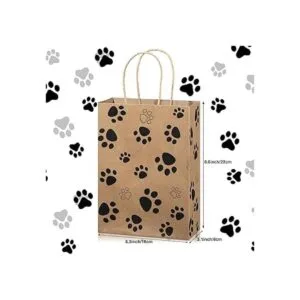 Blulu 20 bolsas de regalo con estampado de pata de_2