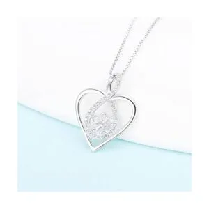 LGSY Colgante de plata de ley con forma de corazón de_2